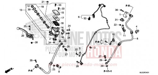 MAITRE-CYLINDRE FREIN AV. (NC750JH) NC750JH de 2017